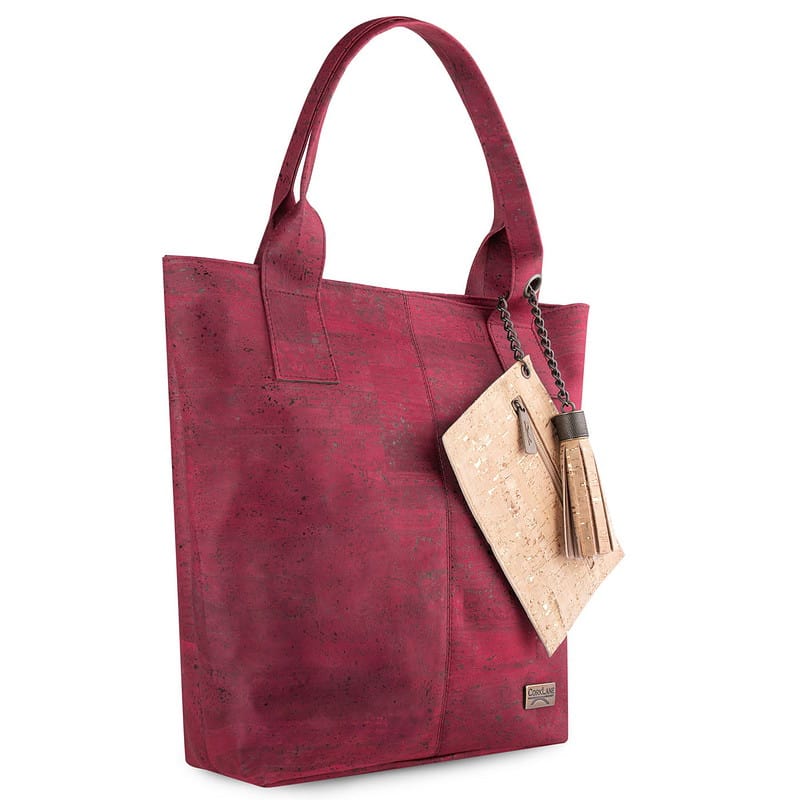 Tote bag with tassel wine