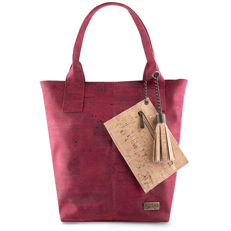 Tote bag with tassel wine