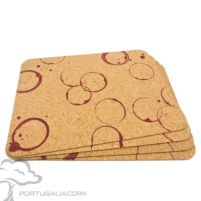 Table mats printed wine