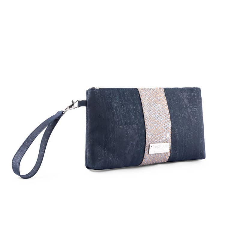 Caiman wristlet blue