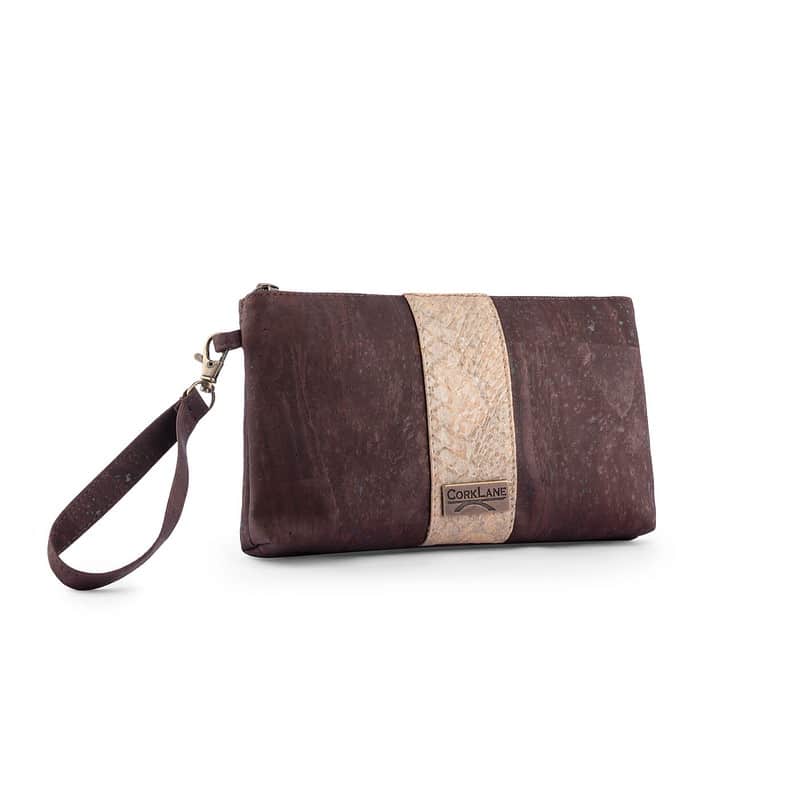 Caiman wristlet brown