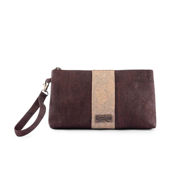 Caiman wristlet brown