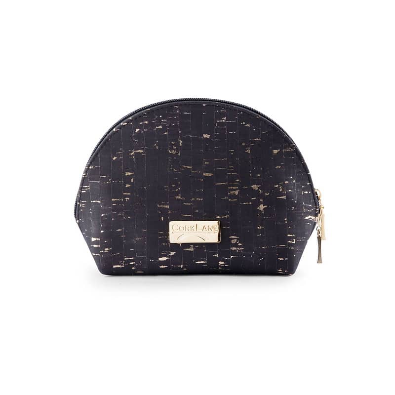Sparkle cosmetic bag black with gold
