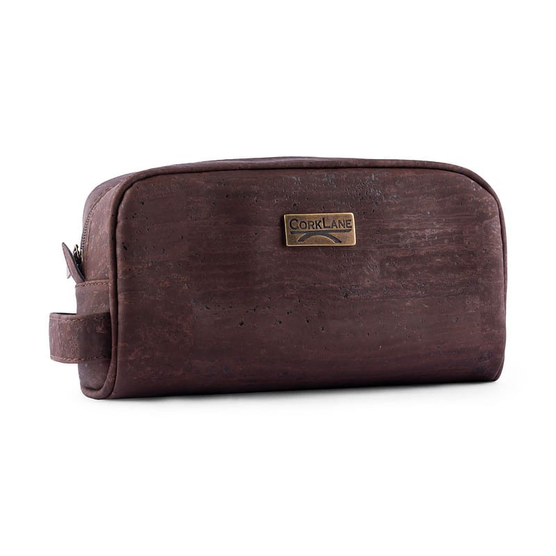 Cosmetic bag 1 zip brown