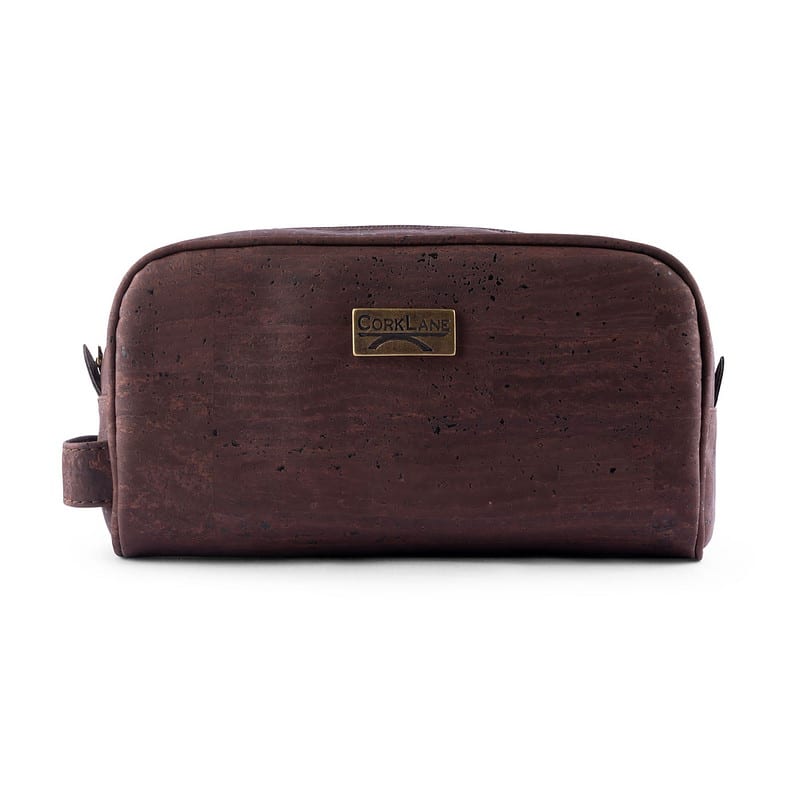 Cosmetic bag 1 zip brown