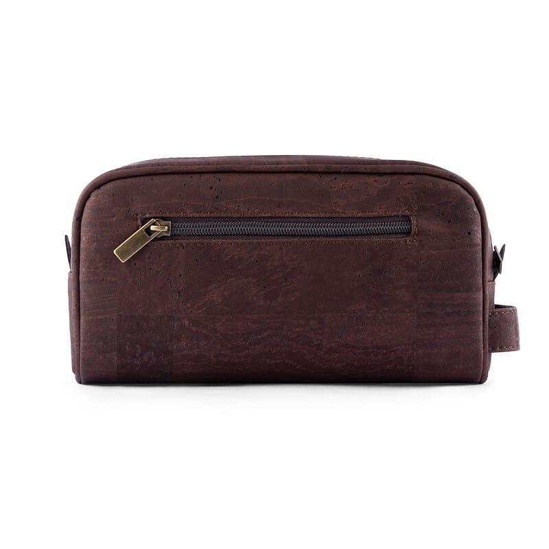 Cosmetic bag 1 zip brown