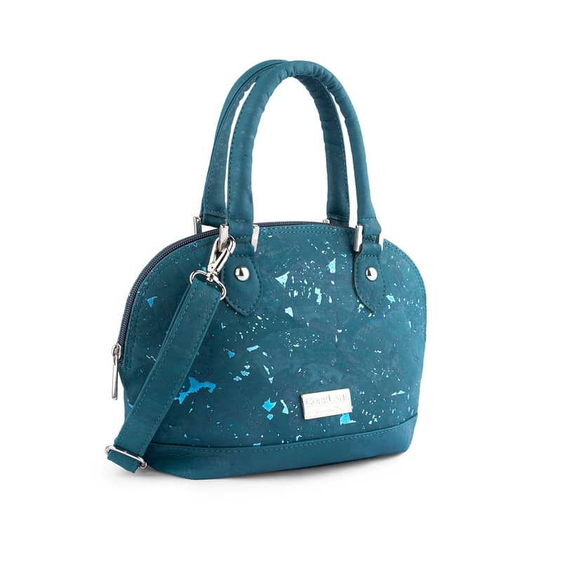 Glossy Marble Dome bag Teal