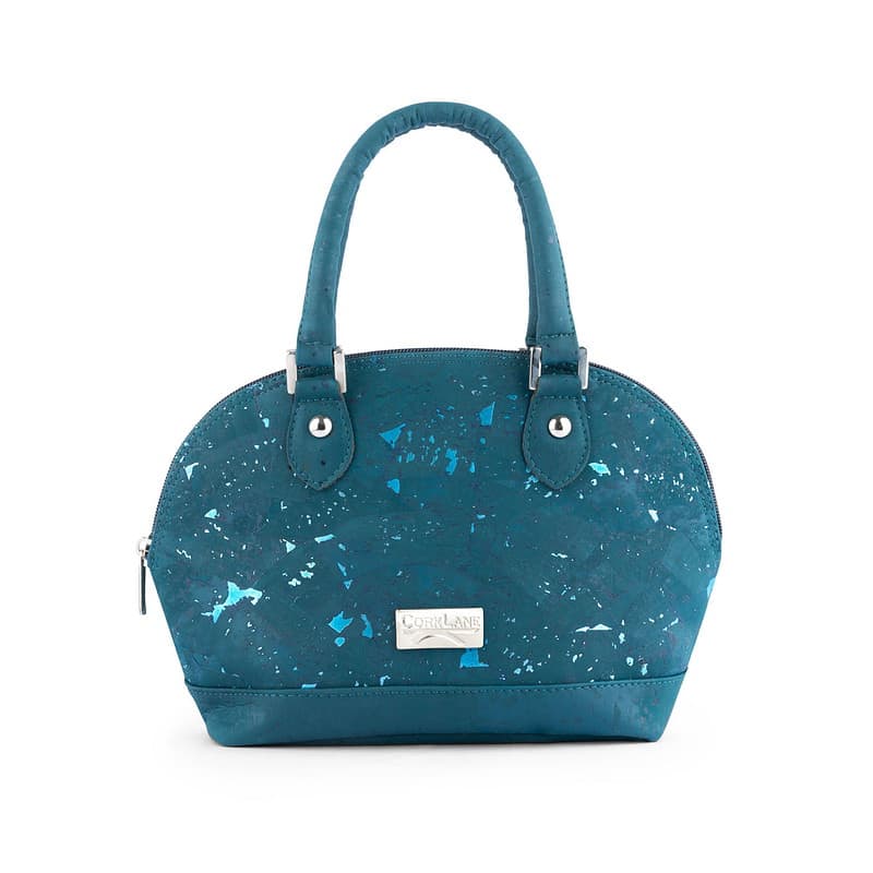 Glossy Marble Dome bag Teal