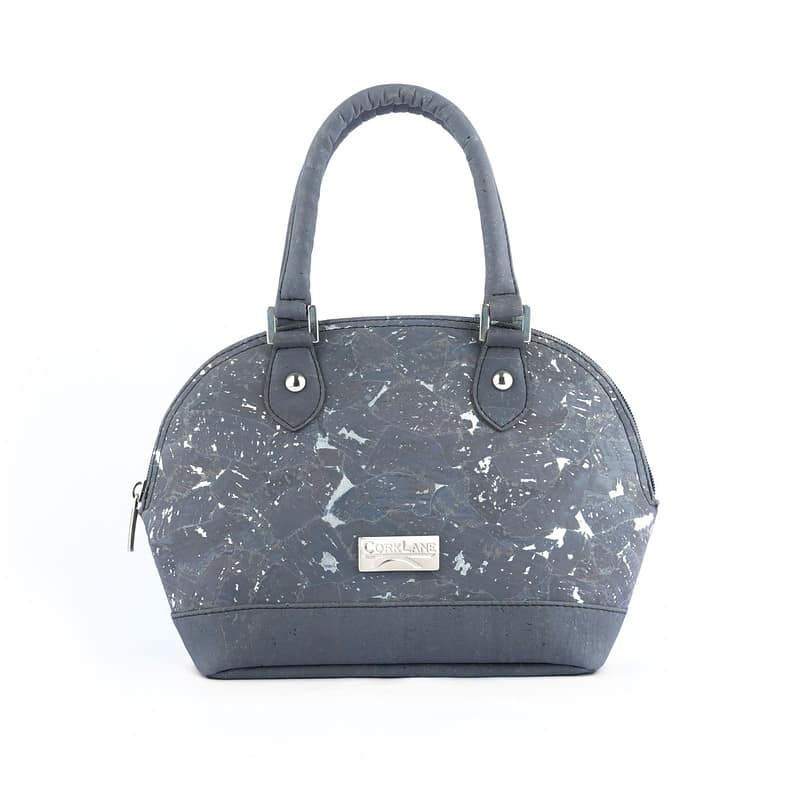 Glossy Marble Dome bag Charcoal Grey