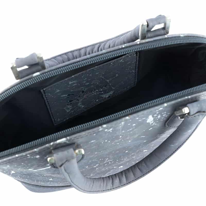 Glossy Marble Dome bag Charcoal Grey