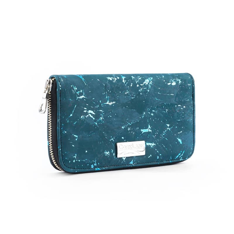 Glossy Marble Purse Teal