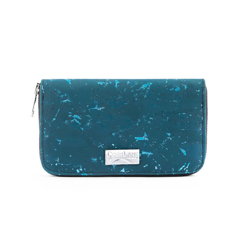 Glossy Marble Purse Teal