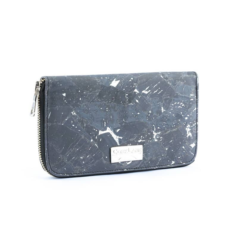 Glossy Marble Purse Charcoal grey