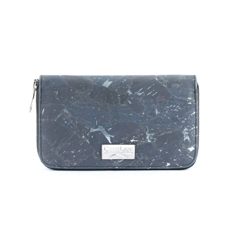 Glossy Marble Purse Charcoal grey