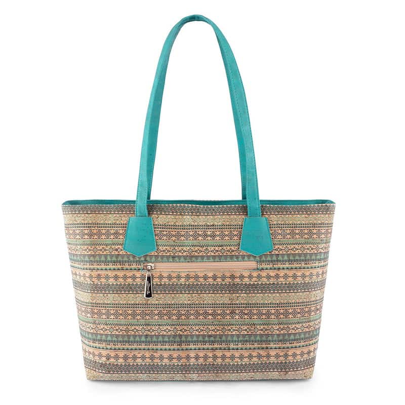 Aztec tote bag turquoise